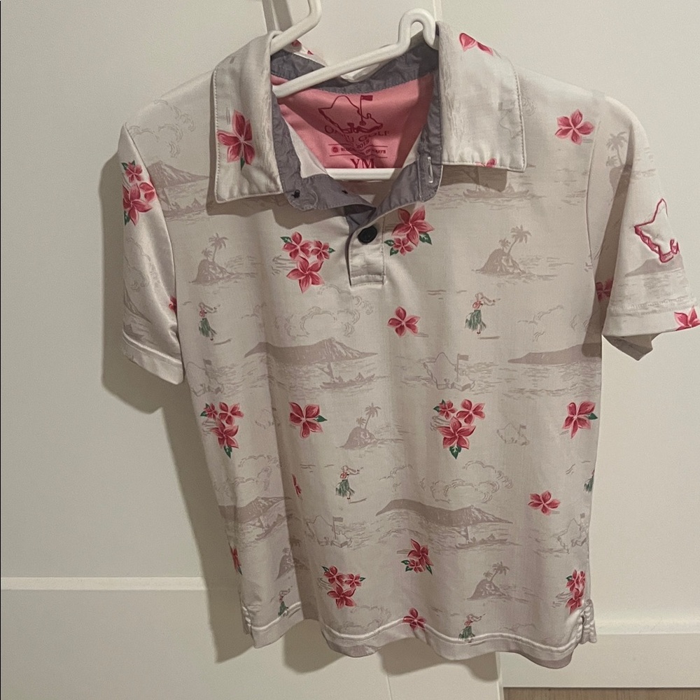 Oahu Golf apparel youth M- White and Pink
